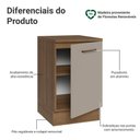 Ver imagem 3 de Balcão de Cozinha 50cm 1 Porta Rustic/Crema Agata Madesa Rustic/Crema