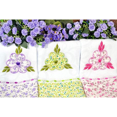 Kit Pano de Pratos com 3 peças - Fiori Arte & Tear