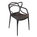 Ver imagem 1 de Cadeira Allegra Design Cozinha Sala de Estar Jantar Empilhável - Preto