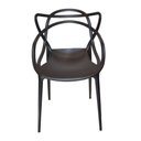 Ver imagem 4 de Cadeira Allegra Design Cozinha Sala de Estar Jantar Empilhável - Preto