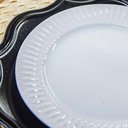 Ver imagem 4 de Conjunto 12 Pratos Rasos de Porcelana Branca 26,5cm Diamante Germer Mesa Posta