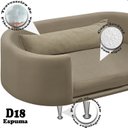 Ver imagem 4 de Cama para Cachorro e Gato Caminha Chase Pet Veludo Bege Pés Metal com Regulagem - Arkell
