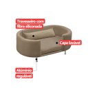 Ver imagem 6 de Cama para Cachorro e Gato Caminha Chase Pet Veludo Bege Pés Metal com Regulagem - Arkell