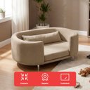 Ver imagem 2 de Cama para Cachorro e Gato Caminha Chase Pet Veludo Bege Pés Metal com Regulagem - Arkell