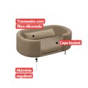 Ver imagem 6 de Cama para Cachorro e Gato Caminha Chase Pet Veludo Bege Pés Metal com Regulagem - Arkell