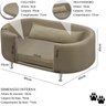 Cama para Cachorro e Gato Caminha Chase Pet Veludo Bege Pés Metal com Regulagem - Arkell - 6