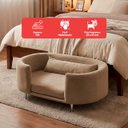 Ver imagem 3 de Cama para Cachorro e Gato Caminha Chase Pet Veludo Bege Pés Metal com Regulagem - Arkell