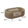 Cama para Cachorro e Gato Caminha Chase Pet Veludo Bege Pés Metal com Regulagem - Arkell - 8