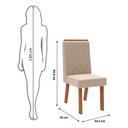 Ver imagem 5 de Mesa Karen 170 Freijó Off White com Kit 6 Cadeiras Sara Freijó Veludo Creme-DJ Móveis