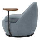 Ver mais imagens de Poltrona Kaira Mesa Lateral Esquerda Base Fixa Preto Bouclé Azul Claro - Nexta Casa