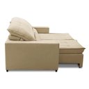 Ver imagem 5 de Sofa Retratil Reclinavel 2 Lugares 2,60m Atlantis Veludo Bege Lansofbr