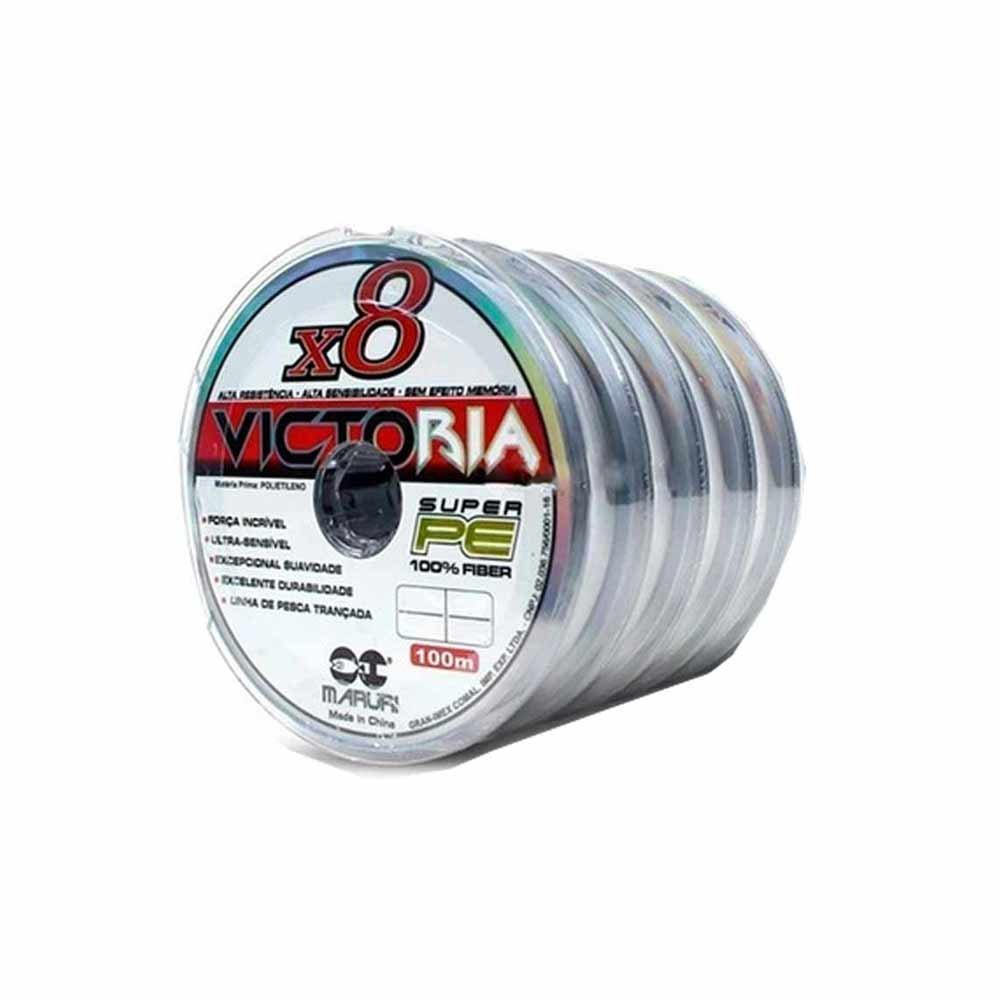 Linha de Pesca Multifilamento Victoria Cinza 8 Fios 100m 0.60mm 100lb - 3