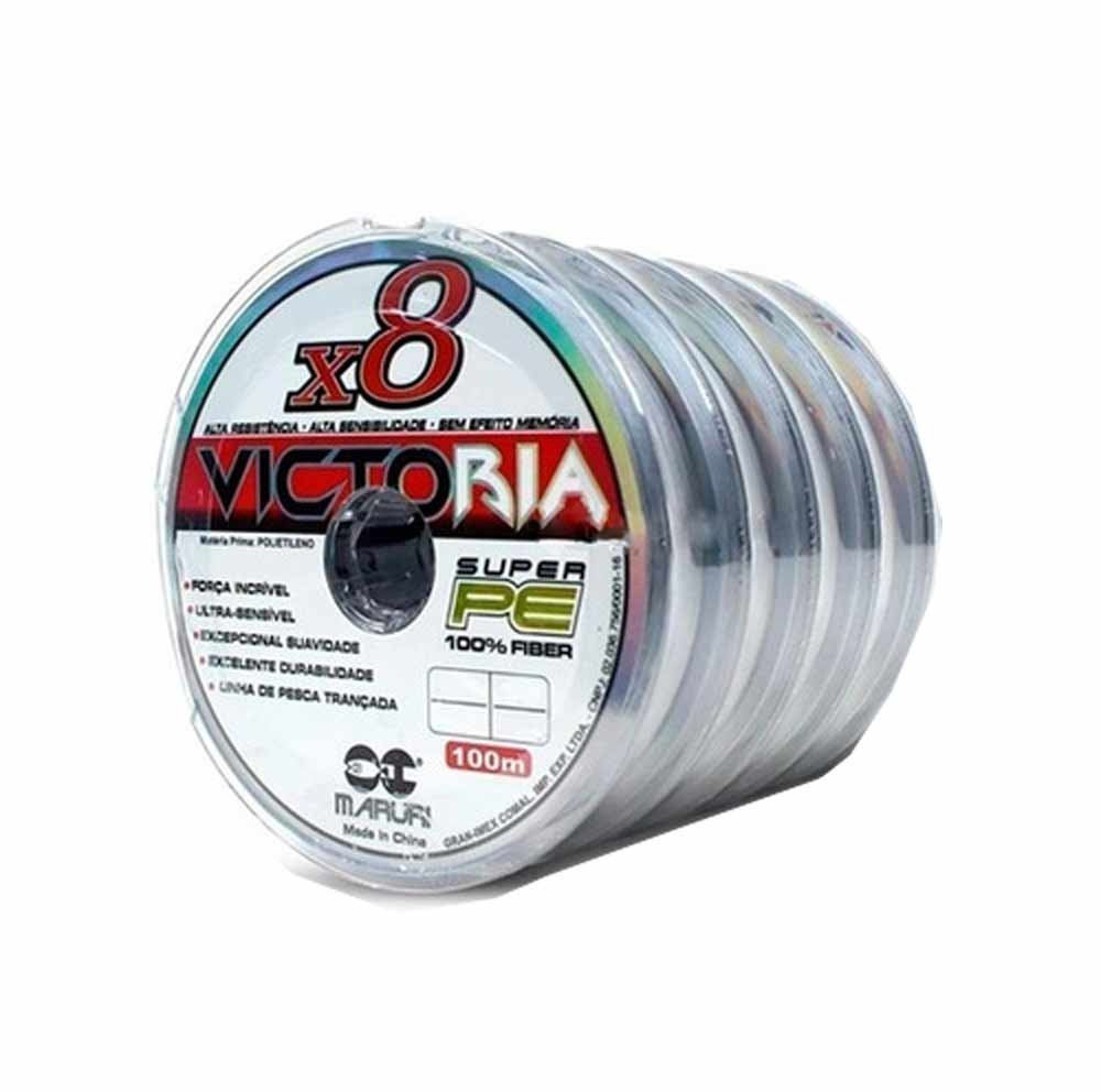 Linha de Pesca Multifilamento Victoria Cinza 8 Fios 100m 0.60mm 100lb - 4