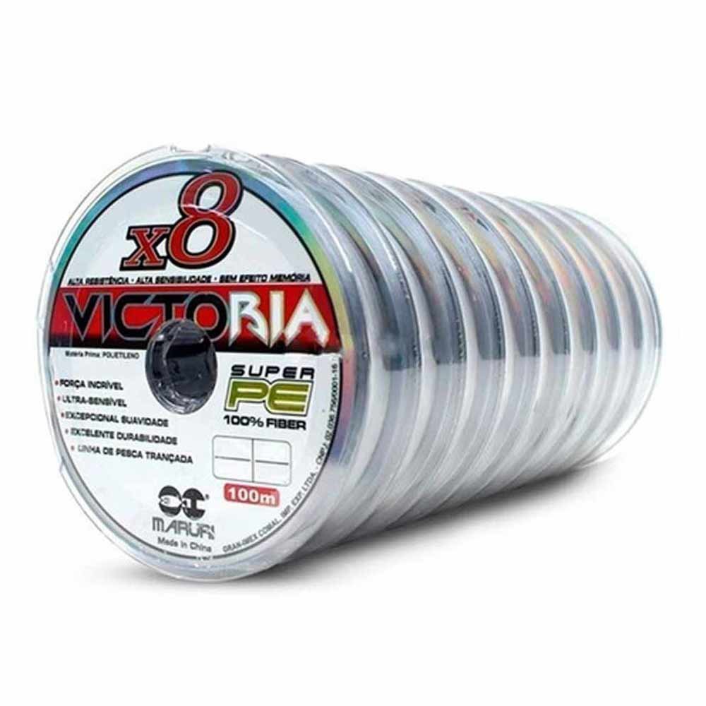 Linha de Pesca Multifilamento Victoria Cinza 8 Fios 100m 0.60mm 100lb - 5
