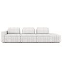 Ver imagem 5 de Sofá Ilha e Puff Sala Living 335cm Siesta M22 Bouclê Bege Claro - Mpozenato