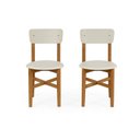 Ver imagem 3 de Kit 2 Cadeiras em Madeira Maciça Elisa para Sala de Jantar Off-white