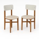 Ver imagem 1 de Kit 2 Cadeiras em Madeira Maciça Elisa para Sala de Jantar Off-white