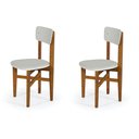 Ver imagem 2 de Kit 2 Cadeiras em Madeira Maciça Elisa para Sala de Jantar Off-white