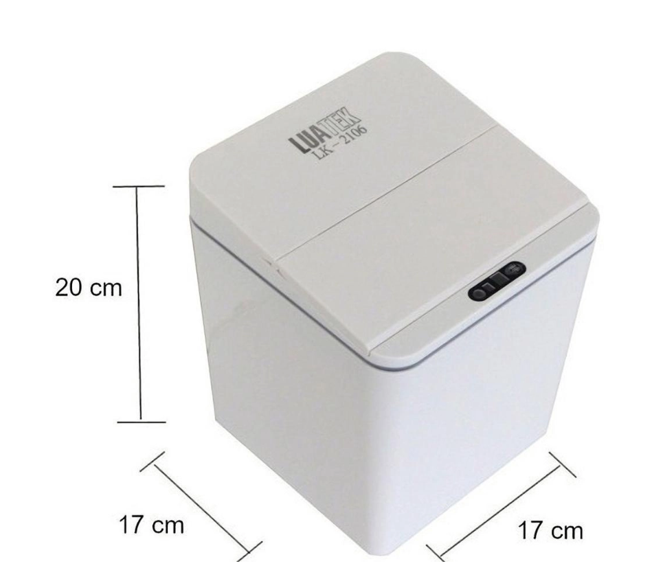Lixeira Com Sensor Automático 6 Litros Quadrado Para Banheiro Cozinha - 2