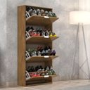 Ver imagem 5 de Sapateira Armário Organizador Basculante 24 Pares 4 Portas:castanho