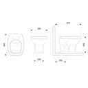 Ver imagem 4 de Vaso Sanitário Convencional com Assento Queda Amortecida Fit Plus Celite Cinza/Prata Brilhante
