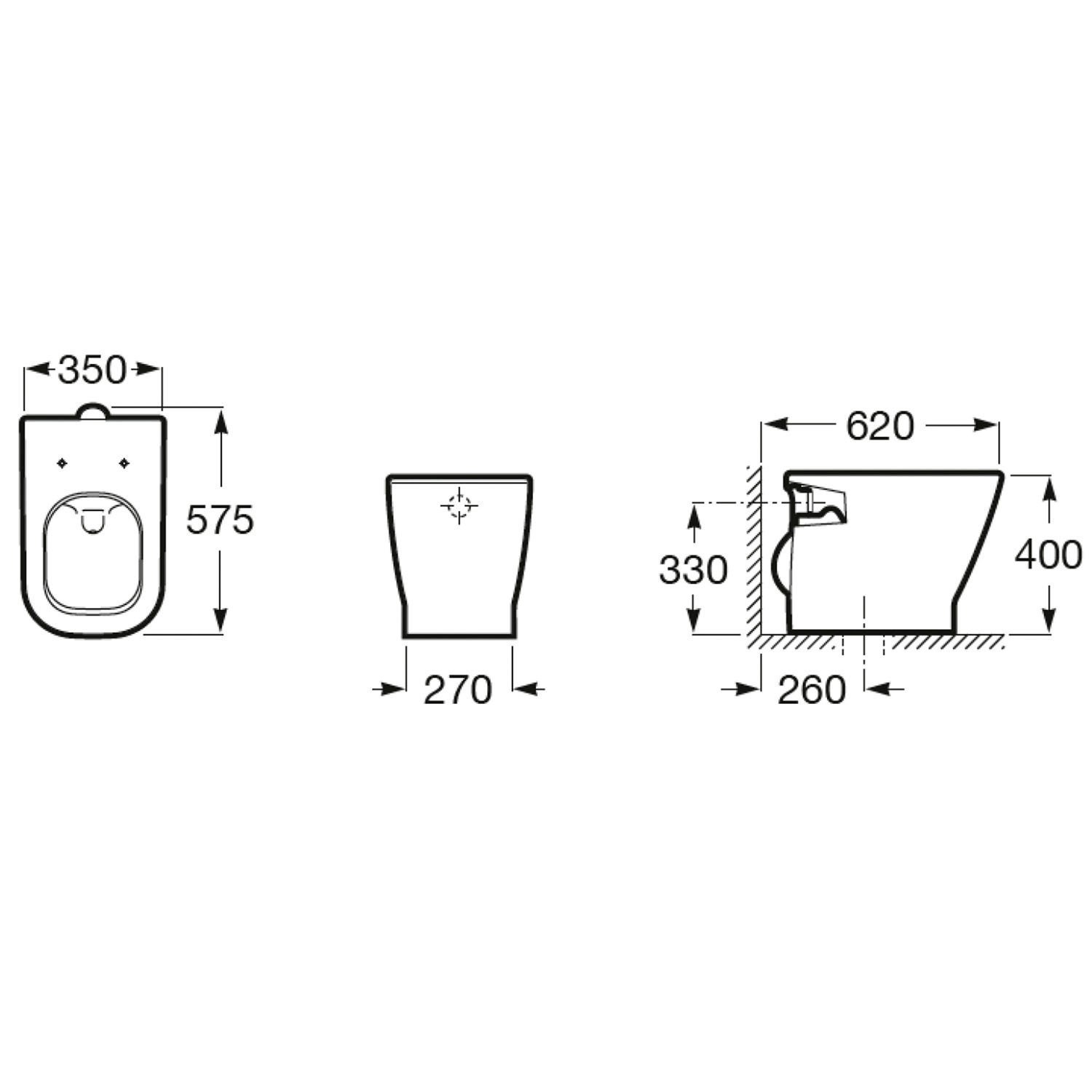 Vaso Sanitário Convencional com Assento Termofixo Queda Amortecida Gap Roca - 3