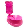 Bebedouro Automático 1l Cães Gatos Não Molha Pelos - Rosa - 1
