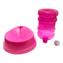 Bebedouro Automático 1l Cães Gatos Não Molha Pelos - Rosa - 3