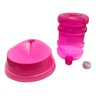 Bebedouro Automático 1l Cães Gatos Não Molha Pelos - Rosa - 3
