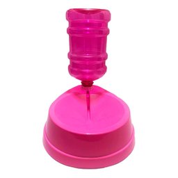 Bebedouro Automático 1l Cães Gatos Não Molha Pelos - Rosa - 2