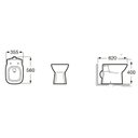 Ver imagem 4 de Kit Vaso Sanitário Convencional com Assento Queda Amortecida Debba Classic Roca Branco