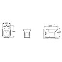 Ver imagem 4 de Kit Vaso Sanitário Convencional com Assento Queda Amortecida Debba Classic Roca