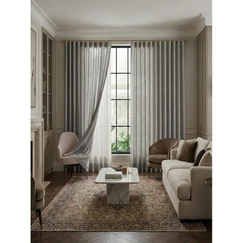 Cortina Wave Amsterdã - 6,40 (l) X 2,60 (a) - Cinza