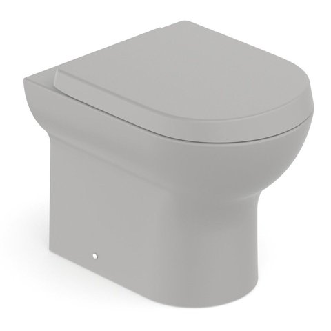 Vaso Sanitário Convencional com Assento Termofixo Queda Amortecida Nexo Roca Cinza/Stone Fosco