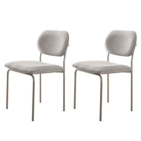 Conjunto com 2 Cadeiras Metal Marchezine Moderna Mobilia