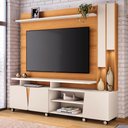 Ver imagem 2 de Estante Painel Tv 70 Pol 200cm com Led Derek Cinamomo/off H01 - Mpozenato