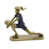 Escultura Decorativa Jogadora Vôlei Estatueta em Resina 16cm - 4