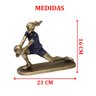 Escultura Decorativa Jogadora Vôlei Estatueta em Resina 16cm - 5