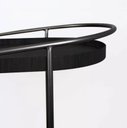 Ver imagem 3 de Carrinho Adega Bar Decorativo Oval Aço Preto Prateleira Preta