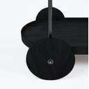 Ver imagem 2 de Carrinho Adega Bar Decorativo Oval Aço Preto Prateleira Preta