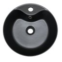 Ver imagem 5 de Cuba Lavatorio de Sobrepor Oval Ceramica 36x36cm Preto Fosco - Perolanegra