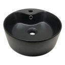 Ver imagem 3 de Cuba Lavatorio de Sobrepor Oval Ceramica 36x36cm Preto Fosco - Perolanegra