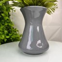 Ver imagem 3 de Vaso centro de mesa médio cinza de cerâmica com planta