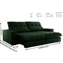 Ver imagem 3 de Sofa Retrátil Dublin 2,50m Mola Ensacada 04 Lugares Txr