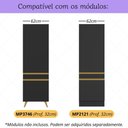 Ver imagem 2 de Kit Rodapé para Paneleiro 62cm Veneza com Pés Multimóveis Mp3747 Preto