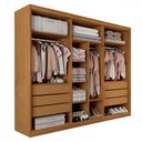Ver imagem 4 de Guarda-roupa Casal Guarujá 6 Portas 6 Gavetas 100% Mdf Peroba/off White - Panorama Móveis