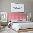 Ver imagem 2 de Cabeceira Solteiro 0,90m Roma Suede Rosa - Pallazio