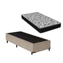 Ver imagem 1 de Cama Box Solteirão Bege + Colchão Espuma D23 110x188x10