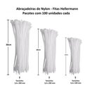 Ver imagem 2 de 300 Fitas Hellerman Enforca Gato Cinta Plástica Abraçadeira Lacre de Nylon Tamanhos 10 20 e 30cm Bra