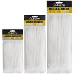 300 Fitas Hellerman Enforca Gato Cinta Plástica Abraçadeira Lacre de Nylon Tamanhos 10 20 e 30cm Bra - 1